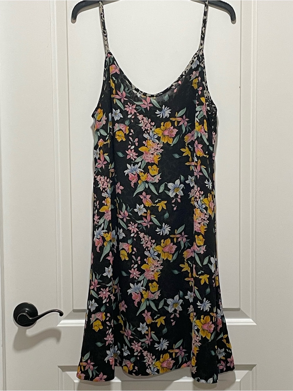 Reversible! Floral Animal Print Leopard Sz Medium Mini Dress Blooms No Tags